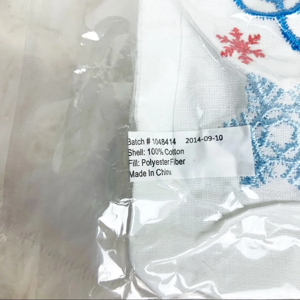 Billy Mills 50th anniversary Christmas pillow holiday snowflakes reindeer sealed